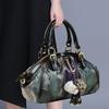Luxury Cowhide Leather Women Handbags Female Tassel Serpentine Dumpling Portable Tote Bag Ladies Shoulder Messenger Bags New