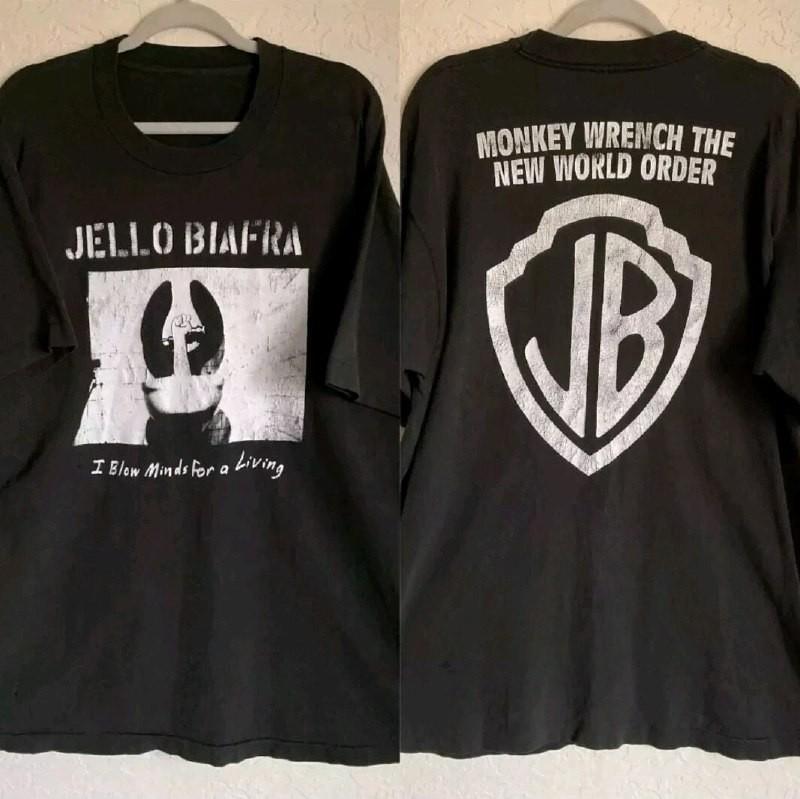 Винтажная футболка Jello Biafra Панк-рок группа Однострочный шов Dead Kennedys Унисекс футболка S
