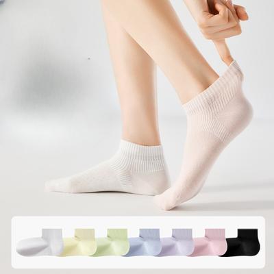Rechtwinklige Socken für Damen, Frühling und Sommer, Dünne Reine Baumwolle Kurze Socken, Netz Atmungsaktiv, Weiße Nahtlose Socken