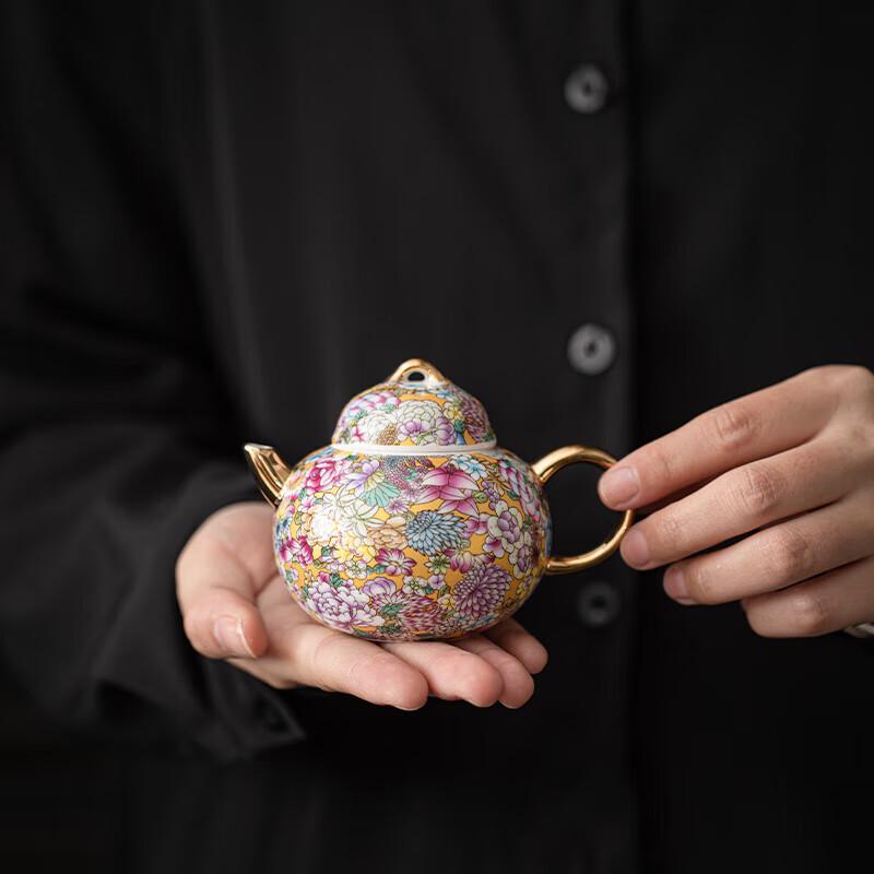 Sux Ceramic Gilded Silver Kung Fu Tea Set