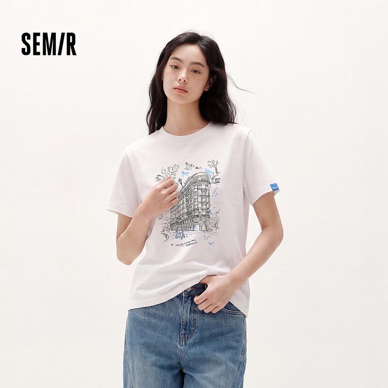 Semir Women's Summer Graphic Drop-Shoulder Relaxed Fit T-Shirt