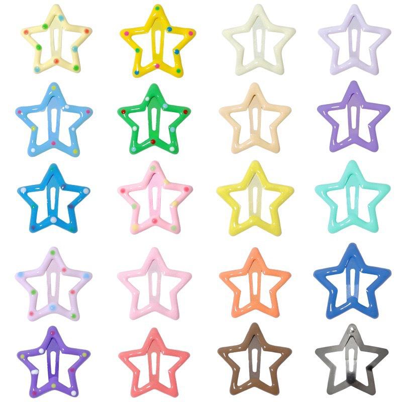 Y2K Star Hair Clips: Cute Five-Pointed Star Accessories for Kids' Side Bangs.