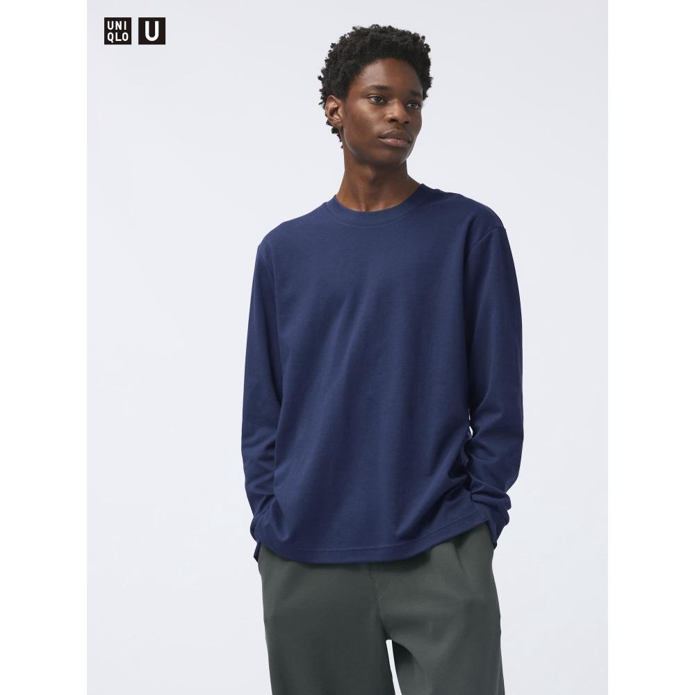 Uniqlo Airism Cotton Crewneck Tee  Long Sleeve 