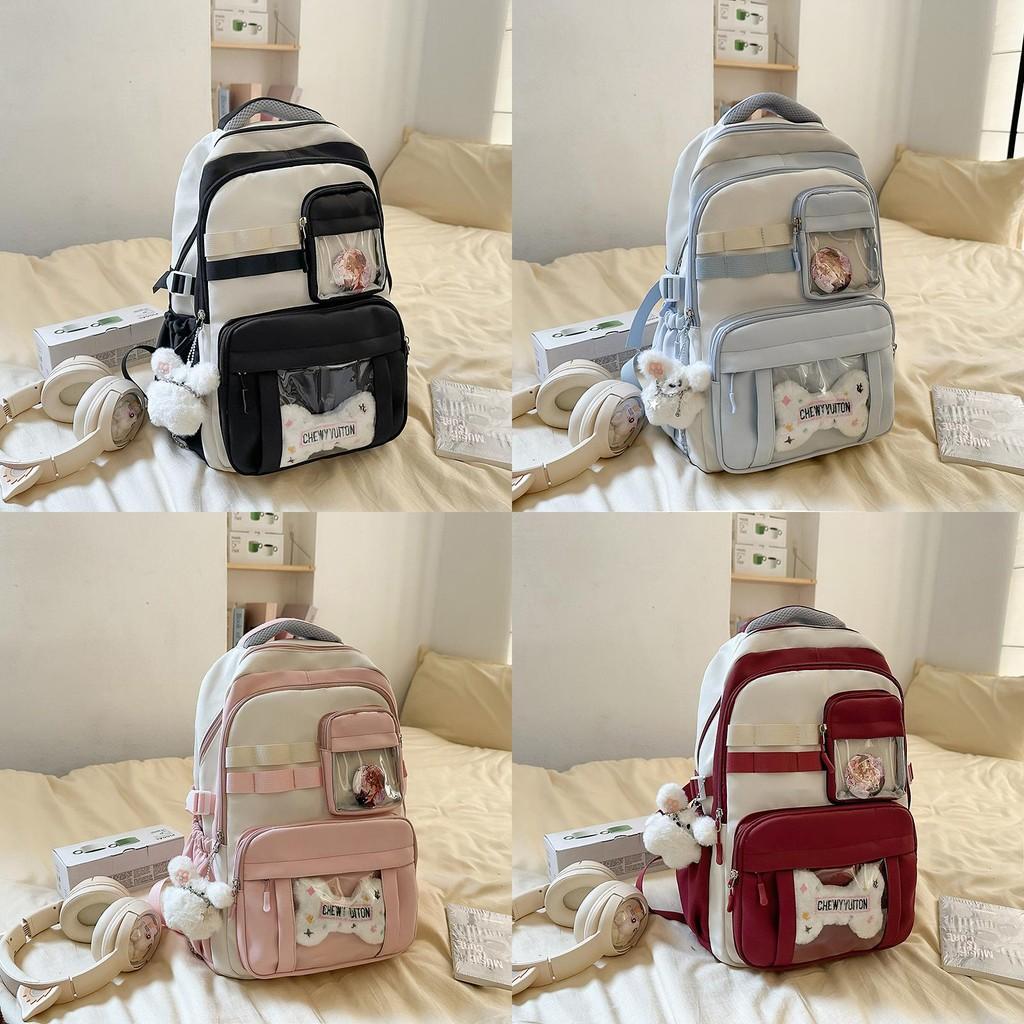 Fashion Teen Backpack With Contrast Colors And Spacious Interior For Use Daily