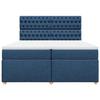 Maison Exclusive - Sommier à lattes de lit avec matelas Bleu 200x200 cm Tissu