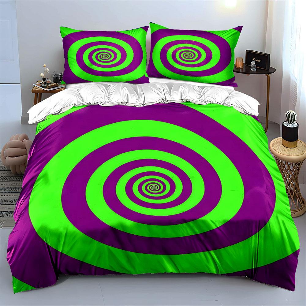 Colorful Spiral Three-Piece Set Multiple Sizes Kid'S And Adults' Bedroom Exquisite 3Pc Bedding Set, Gift