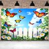 1Pcs Colorful Spring Flower Butterfly Decoration Background Backdrop For Photo Studio Photo Booth Party