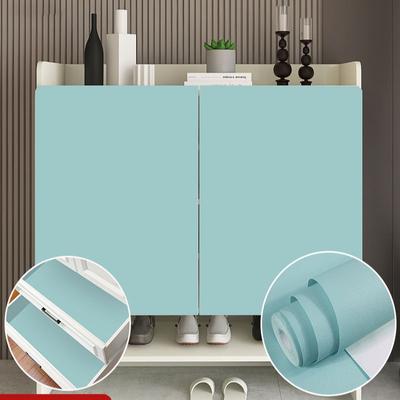 Macaron Matte Solid Color Wallpaper Furniture Cabinet Renovation Stickers Bedroom Vinyl Film DIY Self Adhesive Room Wall Decor