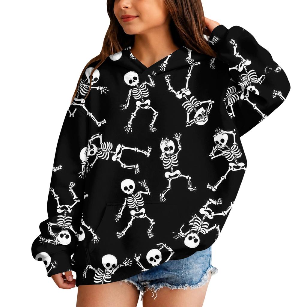 Kids' Casual Halloween Print Hoodie Sweatshirt for Boys and Girls