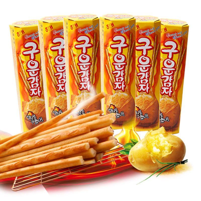 Palito de Patata Horneada Haitai 27g x 6 uds / Snacks Coreanos, Palito de Patata Coreano, Kfood, Comida Coreana Auténtica