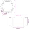 Hexagonal Planter 104x90x45 cm Galvanized Steel
