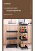 Compact Multi-layer Mobile Storage Rack for Kitchen, Bedroom, Dorm, or Bathroom