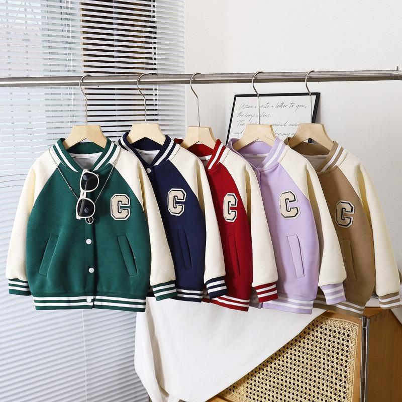 Children's New Baseball Jacket Boys Girls Coat Versatile Spring Autumn Casual Letter Outer Wear Stylish Kids Children's Clothing