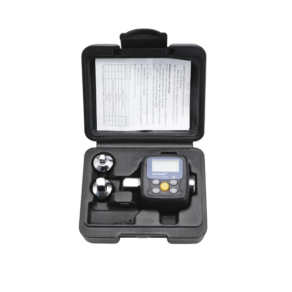 Shahe Digital Torque Wrench Adapter Electronic Torque Tool Includes 1/2" 1/4"3/8" Adapters for Automotive, Biking, Home Repairs
