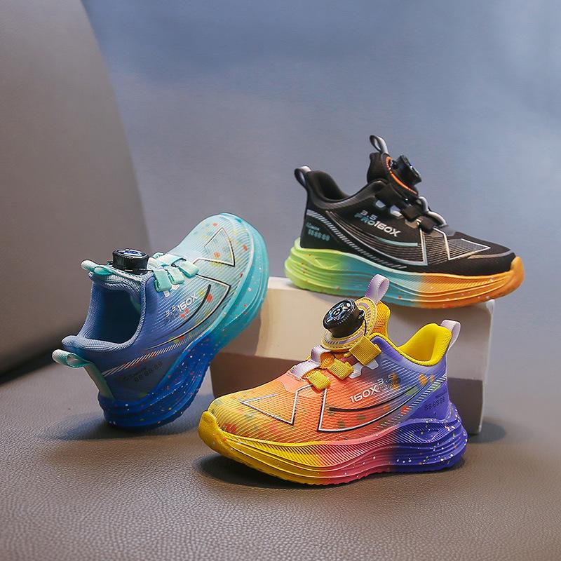 Children's Sports Shoes Breathable Boys' Running Shoes Spring and Autumn New Ins Mesh Shoes Shock-absorbing Soft-soled Boys' Casual Shoes