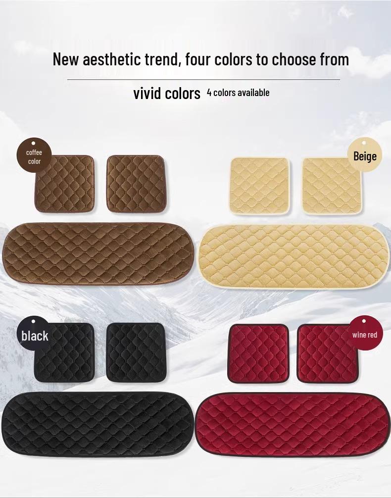 Winter Heated Wool Car Seat Cushion for Drivers