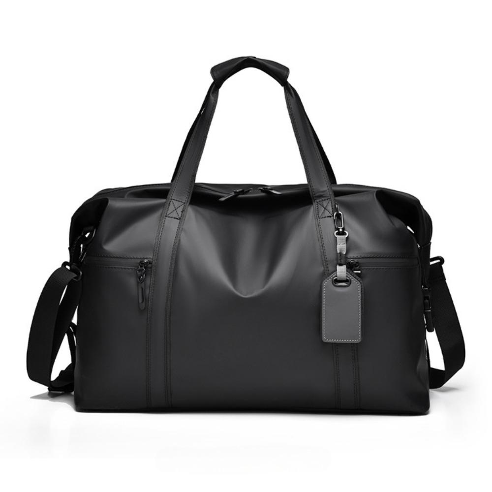 

Весенняя новинка, спортивная и фитнес-сумка с разделением на сухую и влажную одежду, классическая черная однотонная дорожная сумка для отдыха на открытом воздухе, мужская короткая деловая сумка-мессенджер большой вместимости Large size чёрный