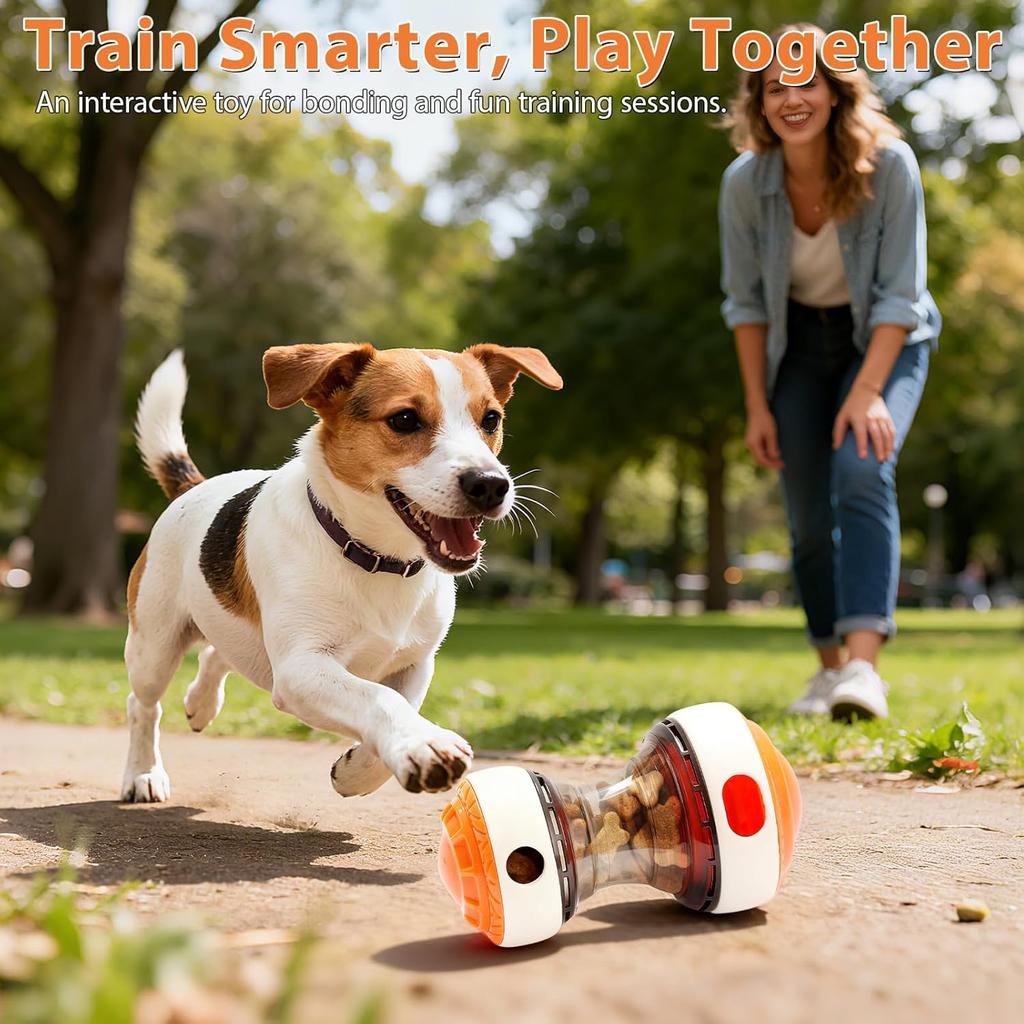 Interactive Dog Treat Dispenser Ball, Rolling Leak Food Puzzle Toy, Slow Feeder For Chew Teeth Health, Durable Pet Toy Suitable For All Breeds