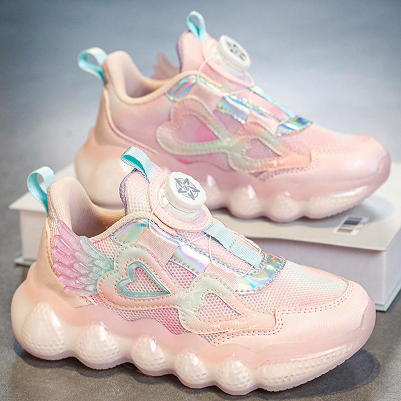 Hot Selling Young Sneakers Fashion Rotating Buckle Outdoor Walking Shoes Winter Warm Thick Soled Anti-friction Kids Casual Shoes