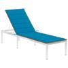 Day and Night - Day and Night Lounger with Cushion Solid Acacia Wood and Stainless Steel