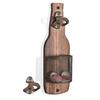 Wooden Wall Mounted Beer Opener With Cap Catcher For Bar Kitchen Decor