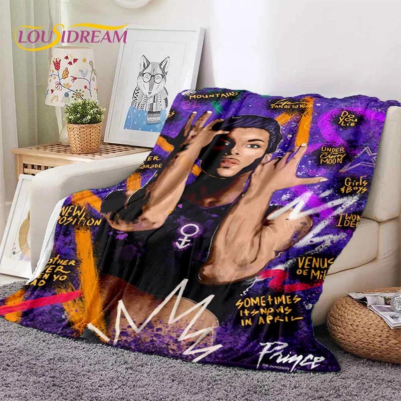 Artist Purple Rain Prince Rogers Nelson Soft Flannel Blanket,Throw Blanket Comfortable Blanket for Picnic Beds Sofa Home Bedroom