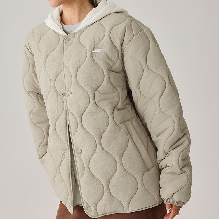 Skechers Puffer Jacket Unisex Light Gray Brown P425U038-021B