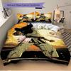 3pcs Anime Karate Fighter Comforter Set with One Quilt Cover, Two Pillowcases (No Core) - Perfect for Bedroom and Guest Room Decoration - Anime Cartoo