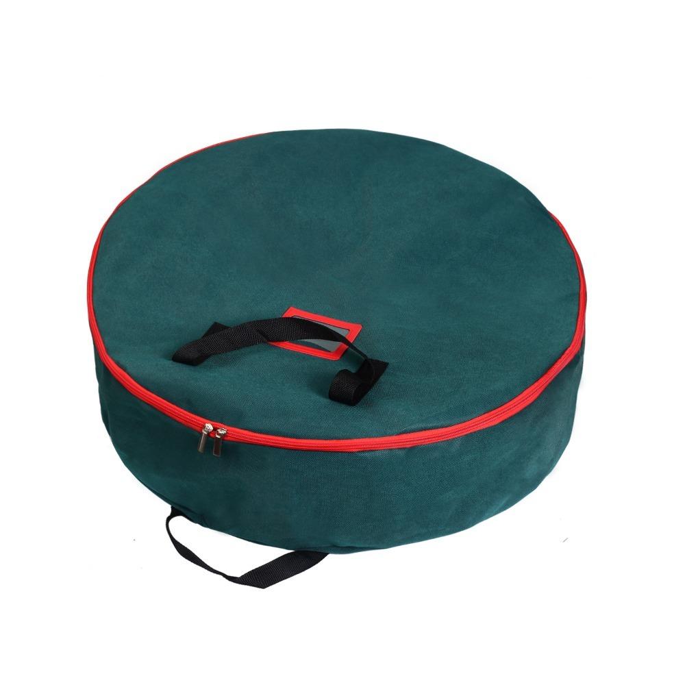 Round Christmas Wreath Storage Bag Large Capacity Festival Garland Container  for Holiday
