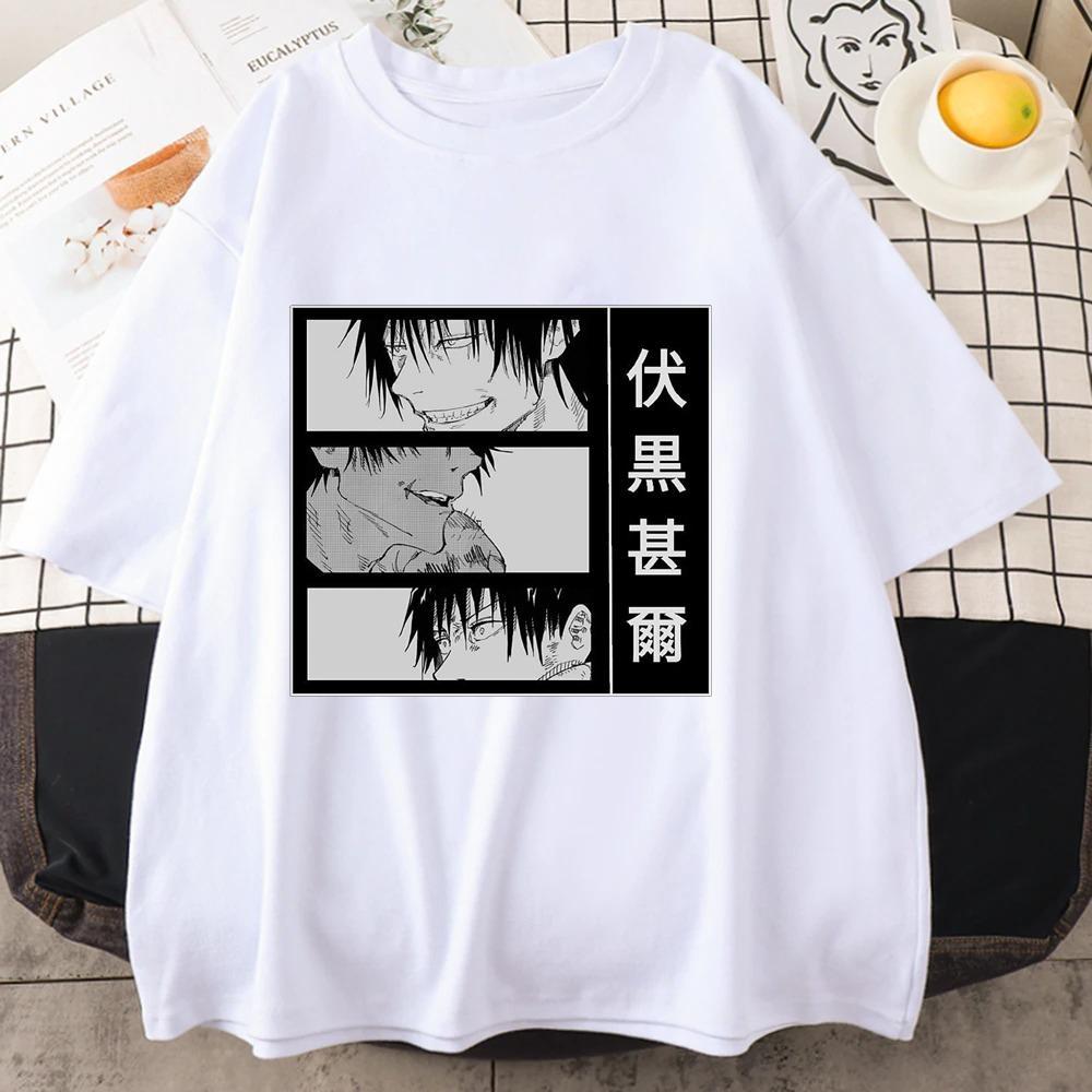 New Hot Anime Fushiguro Toji Graphic T-Shirt Fashion Outdoor Street Cool Round Neck Short Sleeve Shirt Top