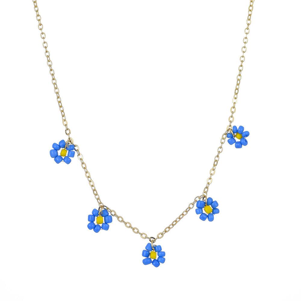 Trendy European Style Creative Floral Beaded Necklace With Unique Allure And Charm