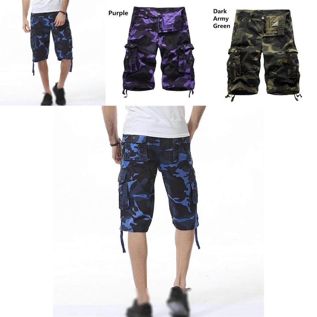 Durable And Comfortable Men's Tactical Military Army Camouflage Cargo Shorts With Multiple Pockets