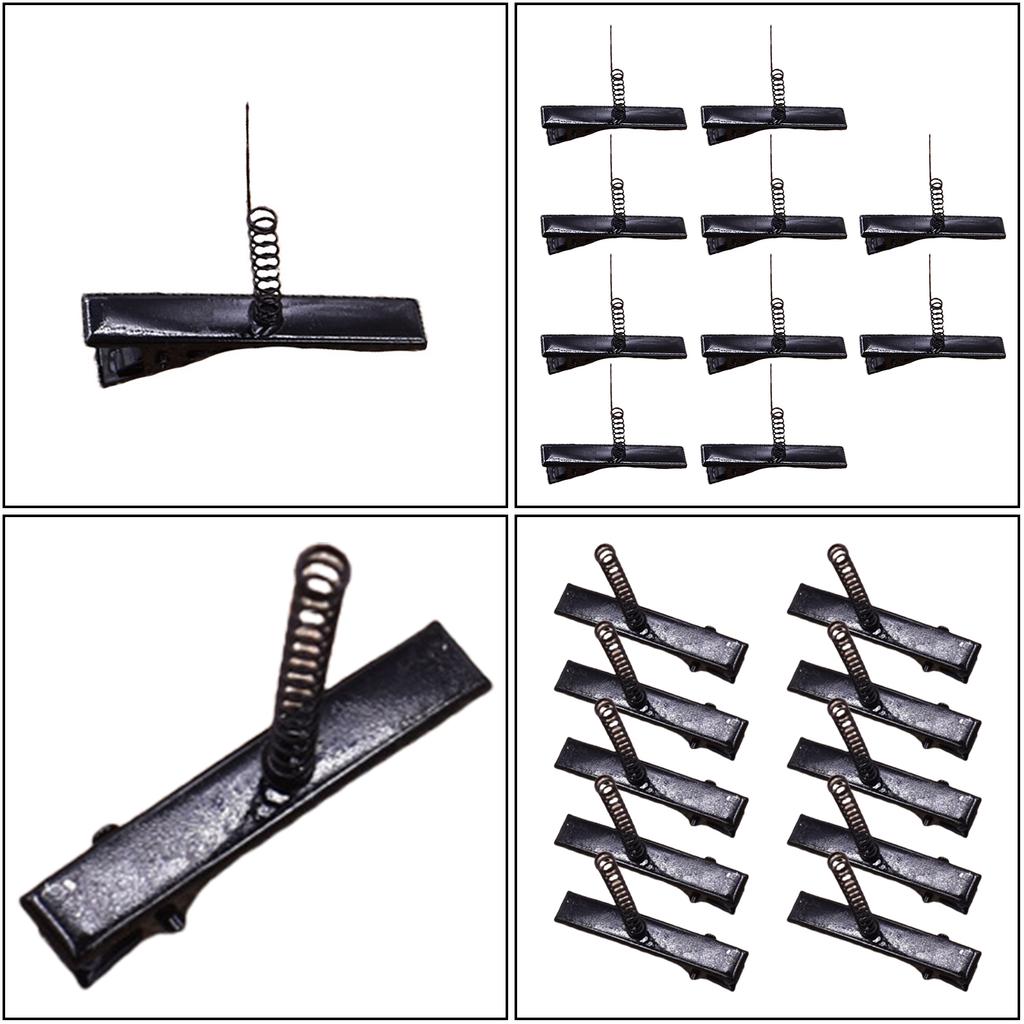 10Pcs Plain Hair Clip Blank Hairpin Hair Clips with Springs Alloy Hairpin Plain Barrette Blank Crafting