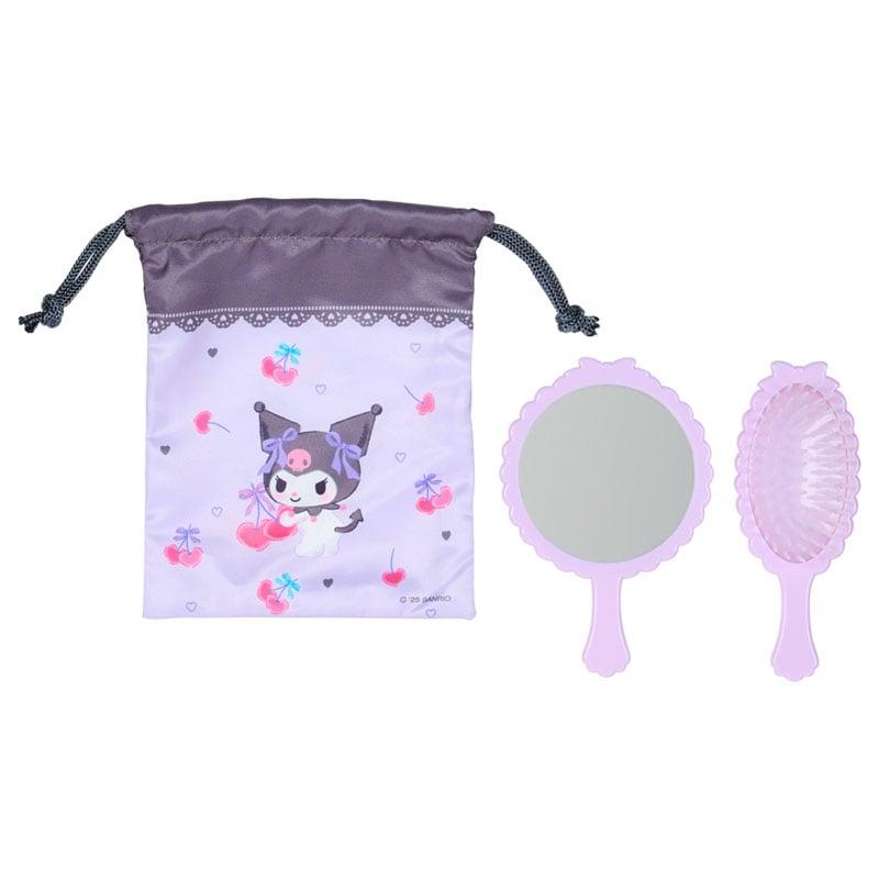Sanrio Kuromi Spiegel- und Bürstenset Japan NEU