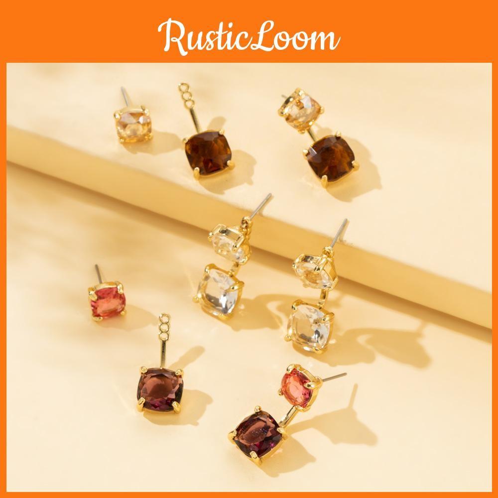 Studded Luxurious Zircon Earrings For Women Exquisite Holiday Idea Gift