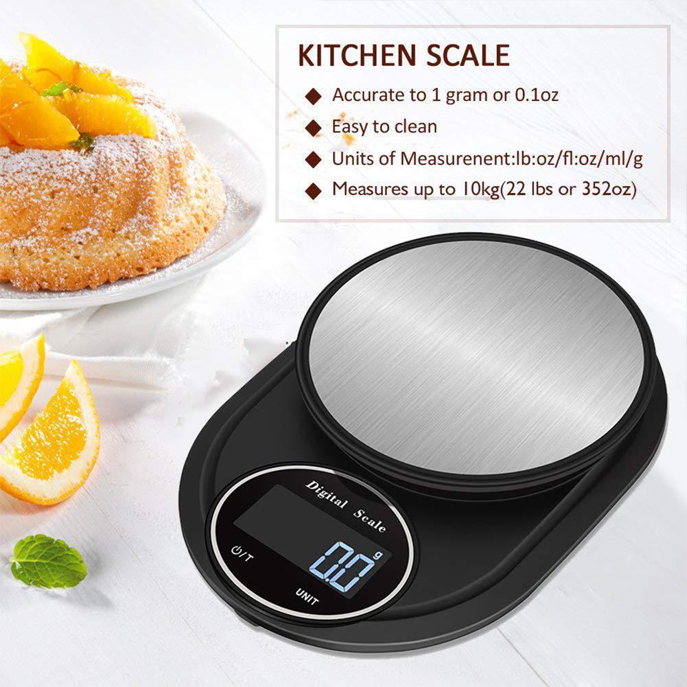 Digital Kitchen Scale Stainless Steel Electric Kitchen Food Scale High-precision Baking Scale LCD Backlight Display