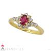 SEIKO Jewelry Ruby Diamond K18 Yellow Gold Size 0.37ct 0.28ct Ring, YG, #13