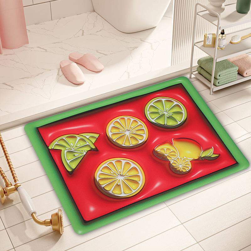 New 3d Three-dimensional Expansion Diatom Mud Quick Drying Soft Mat Bathroom Door Absorbent Non-slip Blanket Multi-purpose