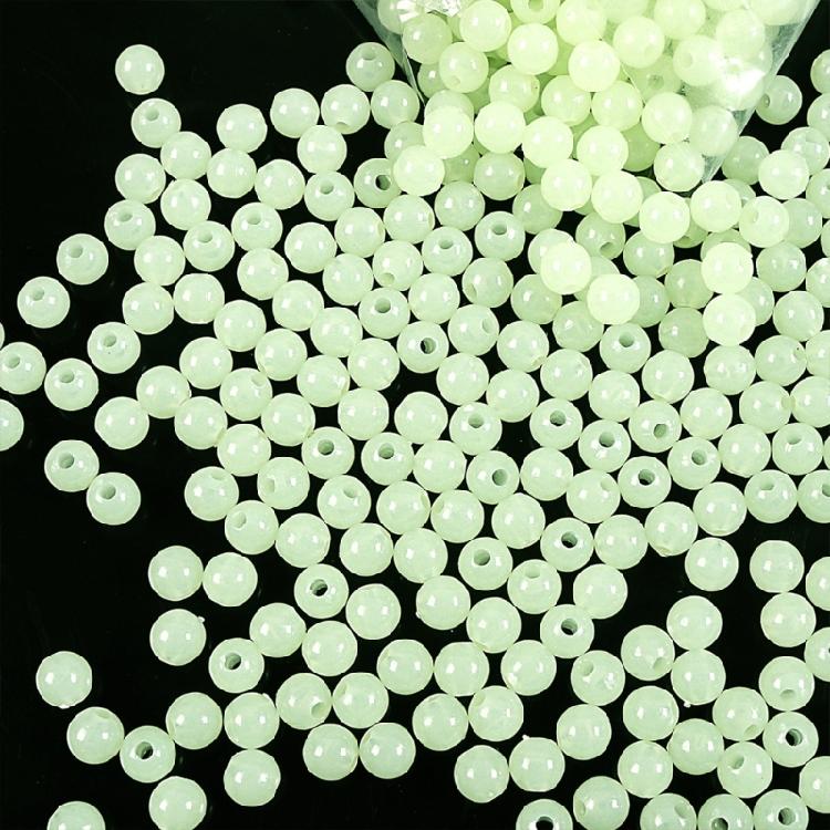 100Pcs Hard Fishing Beads Stopper Luminously Round Fishing Space Beans Stops Luminously  Fishing Line Beads Lure Accessories