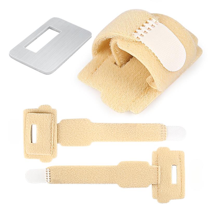 

Поддерживающая шина для пальцев ног с перекрытием, фиксация ремешком, ортез для ухода за пальцами ног one size телесный