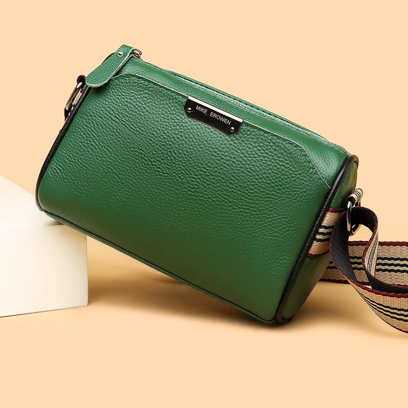 Leather Women'S Bag Large Capacity First Layer Cowhide Bag Fashionable And Simple Soft Leather Shoulder Bag Messenger Bag