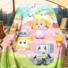 1pc Cute  , Picnic Setting, Food Friends Digital Printed Flannel Blanket, Super Soft Plush  Bed Cover,Blanket for Sofa, Bed, Office, 70173