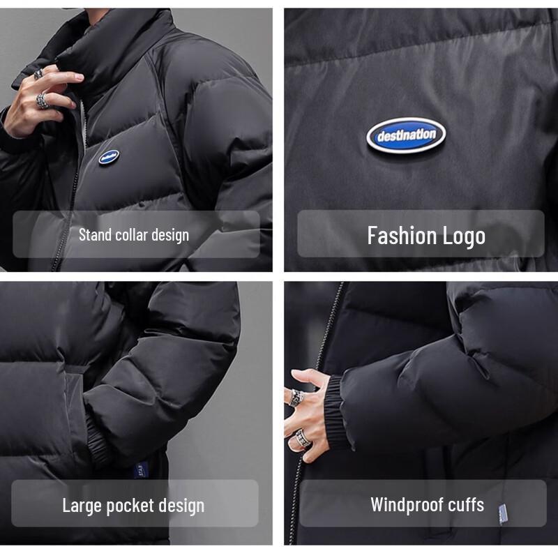 YAYA 2025 Unisex Short Stand-Collar Thick Down Jacket