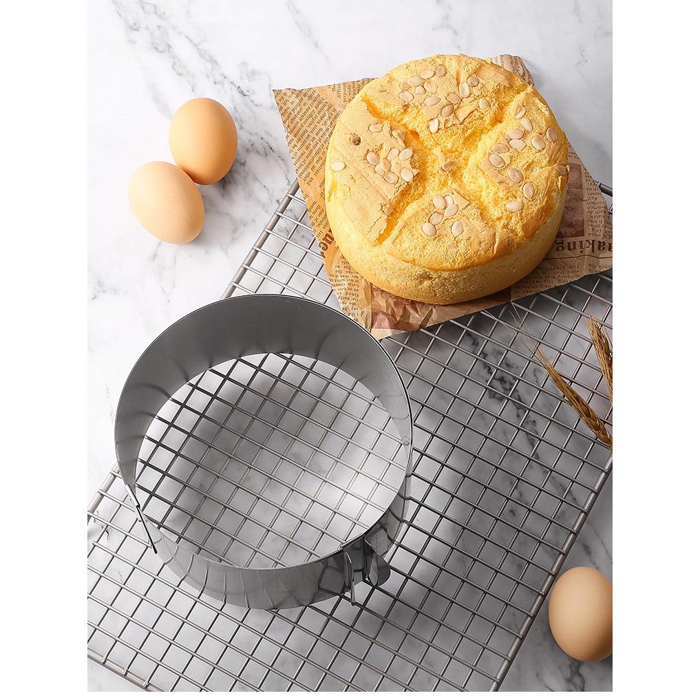 Adjustable Cake Pan 16-30cm Diameter 12cm Height Nonstick Expandable Baking Mold