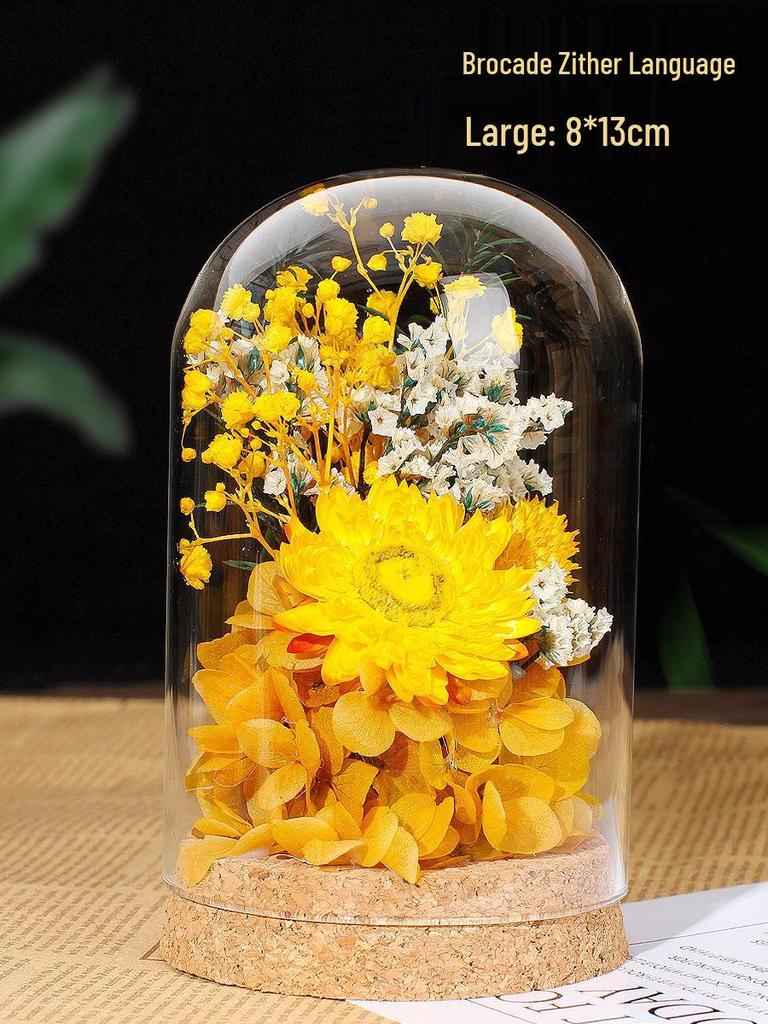 Handmade Preserved Flower Glass Dome Ornament: Double Ninth Festival DIY Kit for Creative Gifts & Team Activities