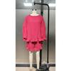 Women's 2pcs Casual Outfit, Lantern Sleeve Loose Top + Ruffle Hem Shorts, Spring Summer Fashion Outfits for Women Europe America Style