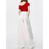 White Denim Jeans for Women, Plus Size, Summer Thin High-Waisted Loose Fit, Slimming Floor-Length Pants for Plus-Size Girls, Drapey Wide-Leg Pants