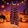 Women's Loose Fit Vintage Overalls Casual Jumpsuit Sleeveless Cotton Linen Blend Halloween Print Adjustable Strap