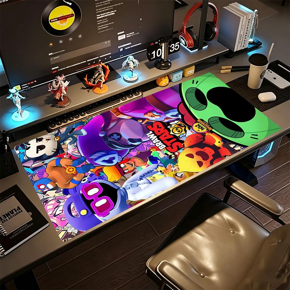 Brawl Stars Gaming Mouse Pad Keyboard Mat Computer Desk Keyboard Mat Non-Slip Rubber Bottom Perfect for Office Laptop Gaming Setup