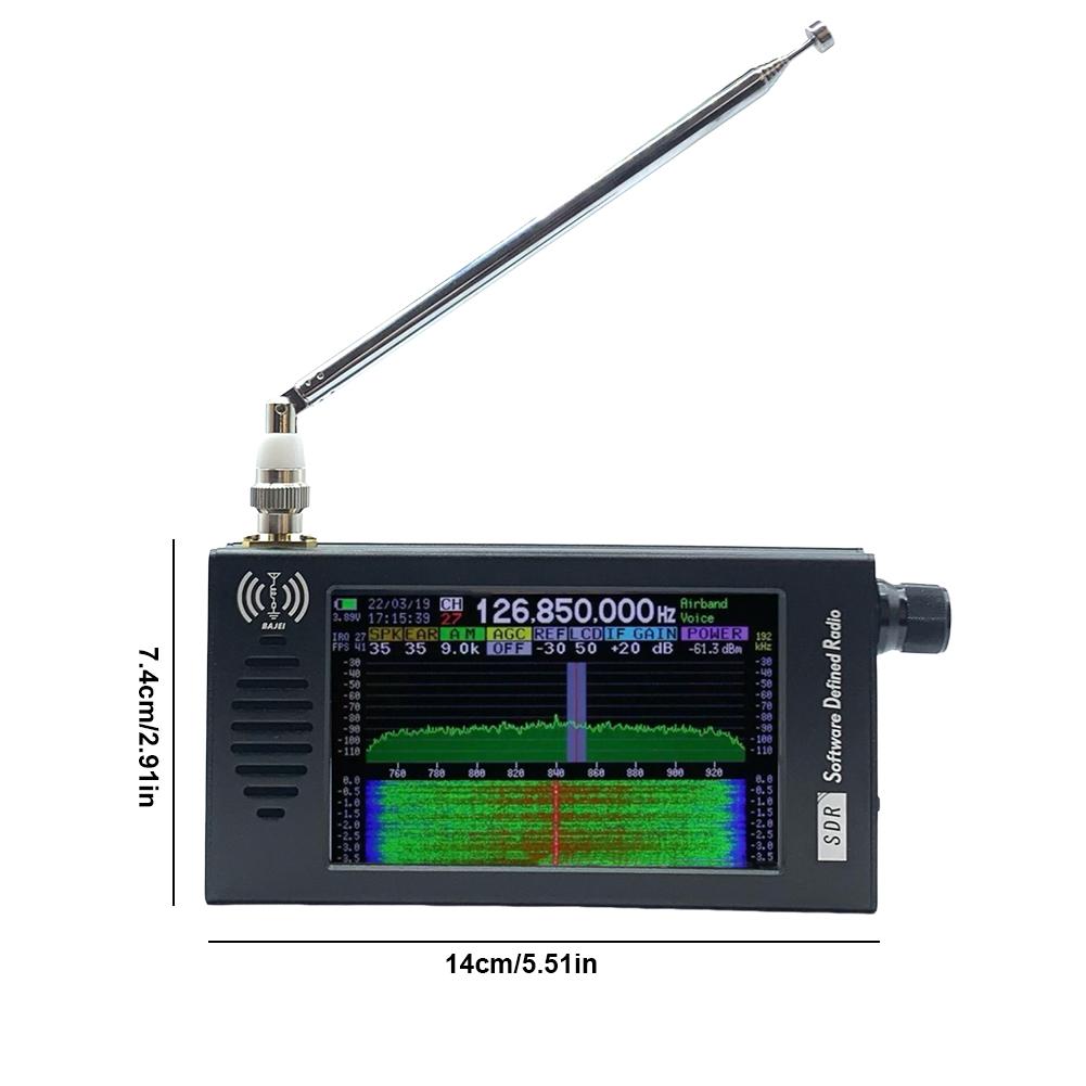 DSP SDR Radio Receiver Shortwave Radio Receiver 4.3 Inch Touch Screen with Headphone Antenna Jack for FM MW SSB CW HAM